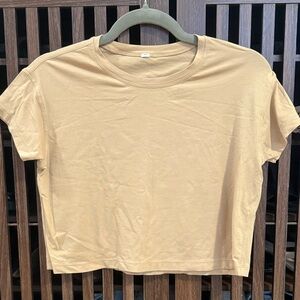 Lululemon cropped light orange/tan Women's Top